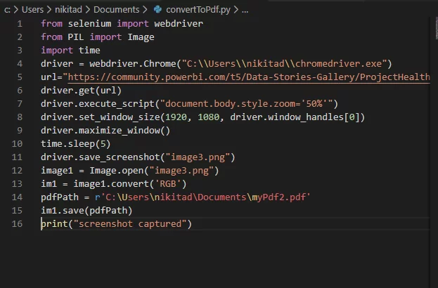 screenshot to pdf using python